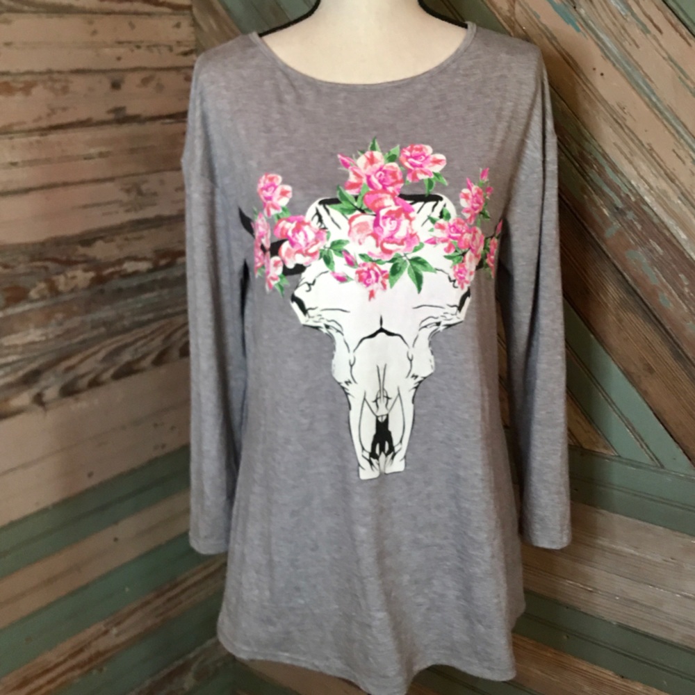 LIDA COLLECTION COW SKULL TUNIC